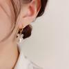 Pendientes coreanos de temperamento, moda, socialité, elegantes, con lazo, perlas, hebilla para la oreja, exquisitos, simples, versátiles, de alta calidad, venta al por mayor