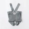 Moda de Primavera y Otoño Versátiles Pantalones de Levantamiento de Pesas para Niñas Ropa Infantil Color Sólido Coreano Rayas Finas Estilo Europeo y Americano Tirantes Pantalones de Malla con Pies