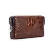 Cartera de Negocios para Hombre Pu Transfronteriza Nueva Patrón de Cocodrilo Gran Capacidad Bolso Casual de Negocios Cartera de Piel de Vaca de Primera Capa para Hombre