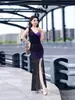 Vestido Sexy de Tirantes Finos con Tela de Malla, Vestido de Noche que Favorece la Figura, Ropa de Trabajo Suave, Vestido Largo de Noche, Falda que Cubre el Vientre