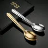 Cucharas de Acero Inoxidable al por Mayor para Uso Doméstico, Cucharas de Postre, Cucharas para Revolver Café, Cucharas de Sopa Estilo Tailandés, Cucharas de Mesa