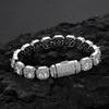 Joyería Transfronteriza Europea y Americana Pulsera de Caramelo de Roca de Zirconia de Corazón de 10 mm Marca de Moda Elegante Diamante Completo Hip-Hop Accesorios de Pulsera para Hombre