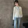 Camisa de Manga Larga de Primavera para Niñas, Ropa Nueva para Niños, Elegante Camisa de Muñeca con Corbata de Moño y Moderno Diseño de Retazos