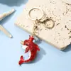Série Animal Marinho Europeu e Americano Golfinho Coroado Liga de Diamante Completo Chaveiro Pingente Acessórios de Chaveiro para Carro e Bolsa