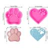 Pata de Urso Coração Transfronteiriço Pata de Gato Osso de Cachorro Grande e Pequeno Redondo Epóxi DIY Etiqueta Molde de Silicone para Bolo Chocolate