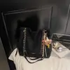 Bolso de Ante Otoño e Invierno Bolso Tote de Gran Capacidad para Mujer Cadena Trabajo en Ropa Versátil Marrón Maillard Bolso de Hombro Retro