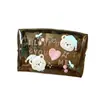 Bolsa de maquillaje transparente impermeable con estampado de oso de dibujos animados lindo, gran capacidad, bolsa de tocador de almacenamiento portátil