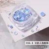 Pedras de strass para nail art iridescentes de pérola de sereia em cores de doce, contas de vidro de cristal misturadas, contas semicirculares, em caixa, decorações de unha com base plana