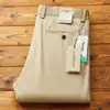 Pantalones Casuales de Negocios para Hombre Nuevos de Algodón Tencel para Primavera y Verano, Delgados, de Gama Alta, Frescos, Transpirables, Antiarrugas, Elásticos, de Pierna Recta Largos