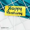 Letra Hollow Redonda Refletora a Laser happybirthday Simples Plug-in Cartão de Inserção e Bandeira para Bolo de Aniversário