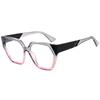 Nuevas Gafas de Sol Poligonales de Moda Transfronterizas Europeas y Americanas, Combinación de Colores Texturizada Gafas de Sol Degradadas de Moda Transfronteriza para Mujer 5675