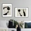 Pintura Decorativa Minimalista Moderna Fotografía Figura Blanco y Negro Esfera Pintura Colgante Entrada Sala de Estar Pared de Fondo Estudio Mural
