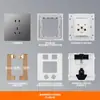 Núcleo Cerámico Socket de Cinco Agujeros Tipo de Socket 86 Hogareño Superficie Pintada Blanca Interruptor Simple Doble Control Panel de Interruptores LED