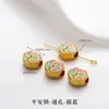 Pingente Tradicional de Cabacinha Dourada Esmalte DIY Pulseira Colar Feito à Mão Caractere da Fortuna Peças Coloridas de Esmalte Acessórios de Lingote de Ouro de Areia