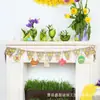 Amazon Transfronterizo Huevo de Pascua Piezas de Madera Hechas a Mano DIY Fiesta de Pintura Decoraciones Artesanías de Madera Colgantes
