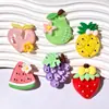 Accesorios Grandes Luminosos de Frutas Melocotón Piña Resina DIY Pegamento de Crema Imanes para Nevera Accesorios para el Cabello Pegatinas para Tazas de Agua