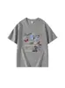 Camiseta Feminina de Algodão Puro, Manga Curta, Corte Solto, Cor Preta, Novo Estilo de Verão, Design de Borboleta com Letras Estilo Americano, Top Solto de Alta Qualidade