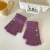 Guantes de Punto Peludo Cortavientos de Invierno para Mujer con Forro Polar Adicional y Diseño Engrosado Antideslizante, Adecuados para Uso en Exteriores, Compatibles con Pantalla Táctil, para Estudiantes, Ciclismo, Calidez y Protección contra el Frío