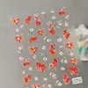 Adesivos de Unha Aurora Koi em Estoque 3D em Relevo Brilhante de Concha Koi de Boa Sorte Luxuoso Modelo Sa