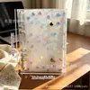 Cuaderno Transparente de Doble Hebilla A5A6A7M5, Cuaderno de Hojas Sueltas de Corazón Colorido, Cubierta Suave de PVC con Cubierta de Corazón con Láser