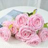 Rosa Salón de Bodas Concubina Imperial de 9 cabezas paisaje floral hogar belleza interior flor de seda ramo de mango Rosa Venta al por Mayor