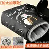 Capas para guidão de patinete elétrico: impermeáveis, à prova de chuva, espessados para aquecimento, de três rodas, resistentes ao frio, movidos a bateria, corta-vento de inverno, forrados com fleece e luvas corta-vento