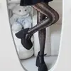 Leggings de meia-calça femininas Lolita com renda em formato de coração, vazadas e finas, para primavera e verão