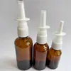 Fábrica em estoque atacado frasco spray nasal marrom frasco spray nasal vidro marrom frasco spray direto 5ml10ml20ml