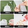 Garrafa Squeeze para Molho Molho de Salada de Tomate com Escala Ponta Plástica Transparente Squeeze Comercial Pote de Óleo Molho Garrafa de Molho