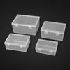 Caja Rectangular de Plástico Transparente con Doble Botón, Múltiples Especificaciones, Caja de Almacenamiento para Cosméticos, Artículos de Oficina, Papelería, Caja de Almacenamiento para Ferretería, Equipo de Pesca
