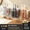 Portavasos para cepillo de dientes de montaje en pared sin taladrar, lujo ligero y sensación de alta gama, estante colgante para cepillo de dientes de almacenamiento para baño