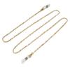 Cadena para gafas con chapado al vacío, cordón para gafas, cuerda retro para máscara, cadena, combinación de gafas (cadena cruzada larga-acero)