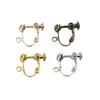 Convertidor de Pasador de Oreja a Clip para Oreja de Cobre Puro en Forma de U con Tornillo Ajustable Accesorios para Joyería de Oreja Hechos a Mano DIY Venta al por Mayor