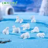 Paisaje Micro Mini Simulación Miniatura Figura de Oso Polar Accesorios de Decoración Bola de Cristal DIY Adornos Pequeños de Escritorio
