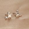 Brincos de aço inoxidável com céu estrelado e três estrelas brilhantes, design simples e exclusivo, estilo ins, para homens e mulheres, moda transfronteiriça
