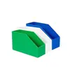 Caja de plástico hueco de PP con apertura inclinada, caja para almacenamiento en frío de productos frescos, resistente a bajas temperaturas, caja angular para almacenamiento y clasificación en estanterías de supermercado