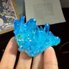 Atacado de Aglomerados de Cristal Naturais, Aglomerados de Cristal Azul, Aglomerados de Cristal Branco, Enfeites para Aquário, Artesanato em Cristal, Enfeites Desmagnetizantes