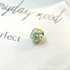 Aretes de titanio aleación F-136 huecos de tres puntas con moissanita, Aretes de labio de titanio G23 con rosca interna y circón, Joyería para piercing