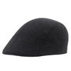 Gorra de lana a rayas para hombre de otoño e invierno, gorra de lana para hombre de mediana edad y anciano, padre, gorro de boina cálido, gorra de visera