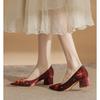 Zapatos de Boda Bordados Chinoiserie para Mujer 2025 Nuevos Zapatos Nupciales Chinoiserie Ropa Xiuhe Zapatos de Boda de Satén Flats de Punta