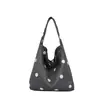 Yuezhi 2026 principios de otoño nueva moda versátil bolsa de axila de lunares, bolso de hombro ligero de gran capacidad, bolso de mano casual