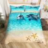 Funda Nórdica Estampada Playa Delfín Suave Cómoda Funda Nórdica Dormitorio Habitación de Huéspedes Ropa de Cama suit Transfronterizo