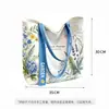 Bolsa de Tote Dulce de Jardín de Primavera Alta Apariencia de Moda Bolsa de Dibujos Animados para Mujeres Versátil Bolsa de Lona Parte Superior Abierta Hombro Único para Viajes Diarios