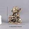 Estatua de Latón Puro del Bodhisattva Samantabhadra, Artículo Antiguo Vintage, Decoración para el Hogar, Artesanía para Escritorio de Oficina, Adorno para Mascota de Té