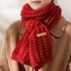 Chal para Mujer en Otoño e Invierno, Bufanda de Cuello Cálida tipo Pulóver, Chal de Punto de Cuello Alto para Hombros, Estilo Coreano, Elegante Chal Bufanda Dividida