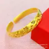 [Desgaste lento] Nuevo brazalete abierto de cobre chapado en oro con diseño de cielo estrellado, hecho con técnicas tradicionales, perfecto como regalo festivo, disponible al por mayor