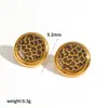 Serie de Leopardo Europeo y Americano Transfronteriza Conjunto de Joyería de Pulsera y Aretes de Acero Inoxidable Aretes Estilo Maillard Chapados en Oro de 18 Quilates