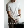 Camiseta Fina de Malha Leve Estilo Japonês, Fio 16, Mistura de Lyocell Tencel e Seda, Manga Curta, para Homens, Nova para o Verão 2026