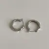 Brincos de Metal Circulares Irregulares Brilhantes para Mulheres, Simples Estilosos, Elegantes da Moda, Brincos Versáteis para Roupas de Trabalho