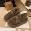 Zapatos sin cordones, forrados de polar, cálidos y cómodos, nuevo estilo invierno 2026, zapatillas esponjosas para casa, zapatos de algodón estilo coreano para días de descanso